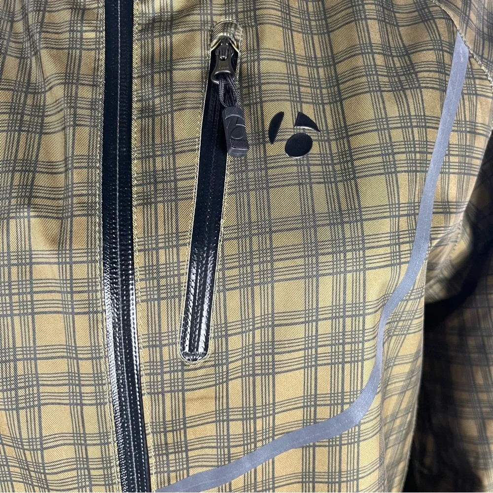 Women’s Bontrager Commuting Shell Rain Jacket,‎ Olive/Black Plaid, Size L
